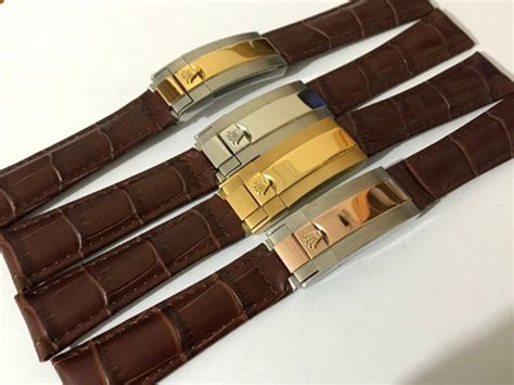 mens rolex leather strap|Rolex rubber strap for sale.